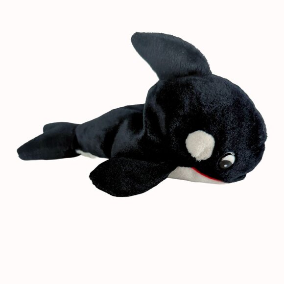 Imperial Toy Corporation Orca Killer Whale Bean Bag Plush Animal Toy - Picture 1 of 6